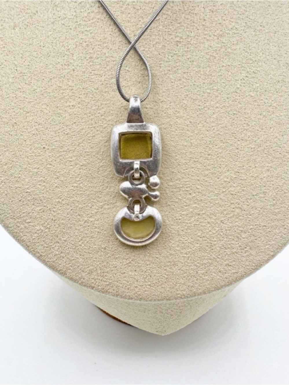 Artisan Sterling Silver Multi-Gemstone Pendant Necklace - Picture 5 of 6